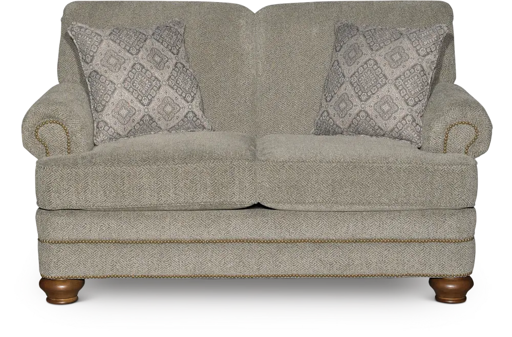 Reed Casual Traditional Urban Wheat Loveseat-1