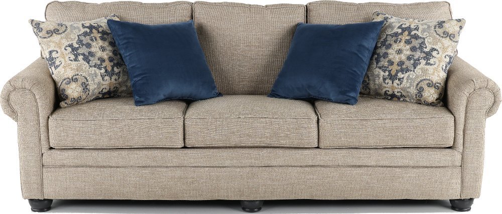 Casual Traditional Taupe Sofa - Heather