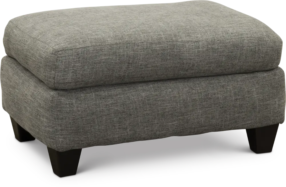 Casual Traditional Carbon Gray Ottoman - Paradigm-1
