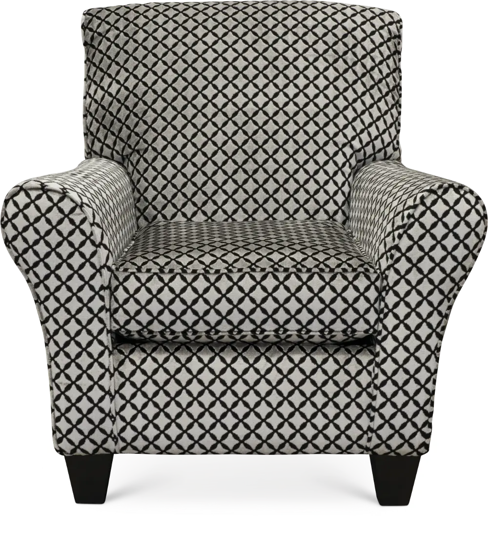 Contemporary Onyx Black & Gray Accent Chair - Paradigm-1