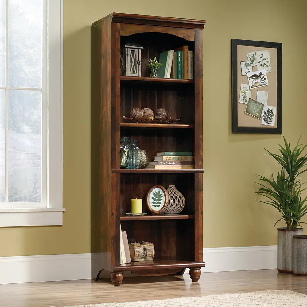 72 Inch Cherry Brown Bookcase - Harbor View-1