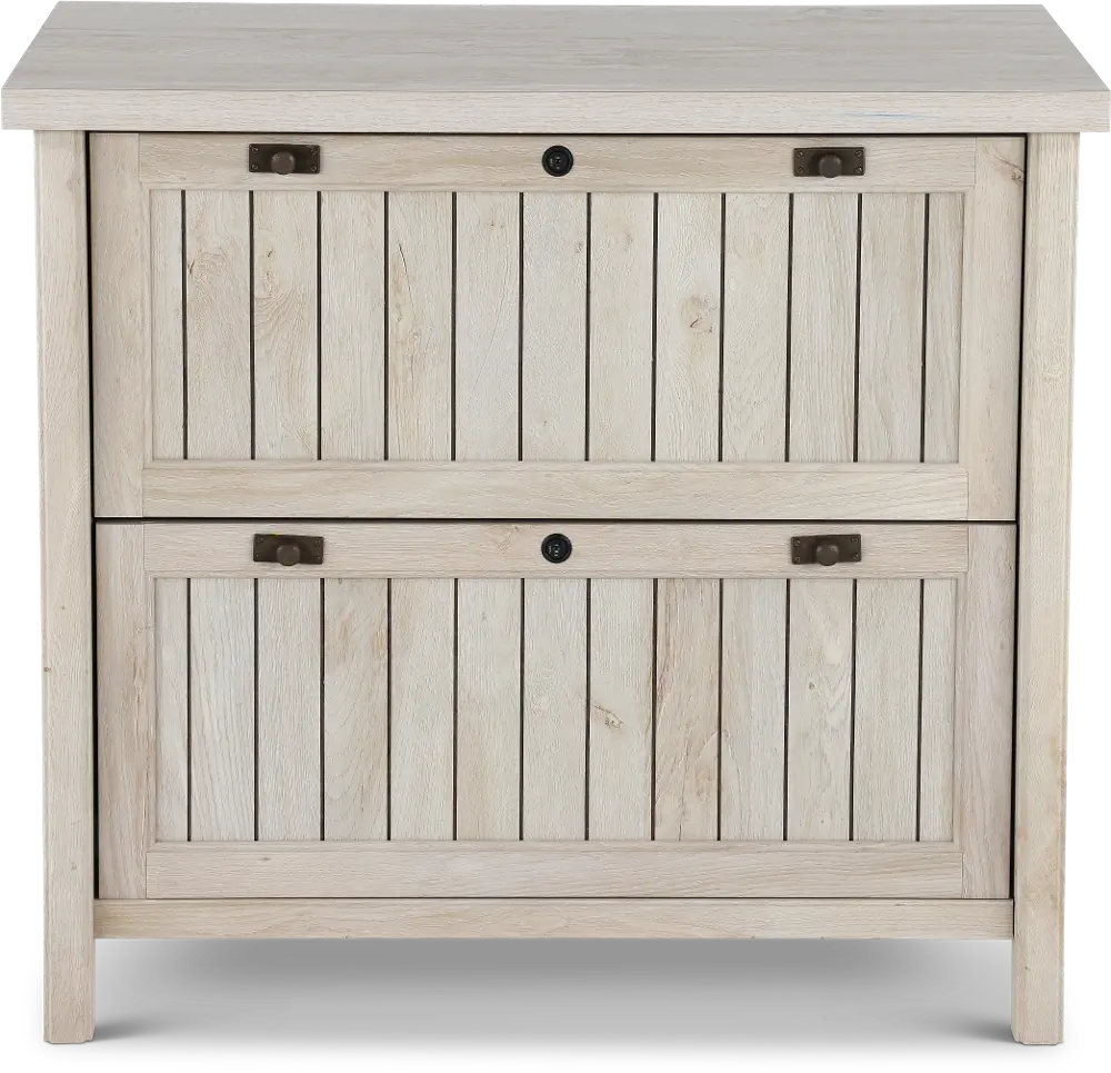 Costa Vintage White 2 Drawer Lateral File Cabinet-1