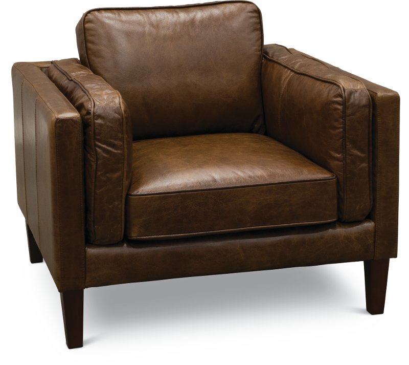 Mid Century Modern Brown Leather Chair Brompton Rc Willey Mid Century Modern Brown Leather Chair Brompton Rc Willey Furniture
