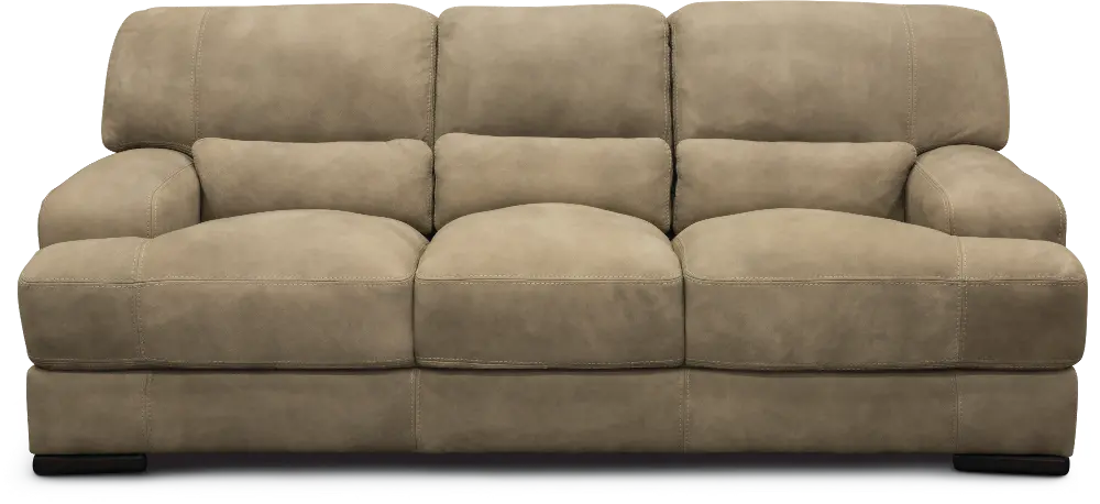 Casual Contemporary Greystone Leather Sofa - Stallone-1