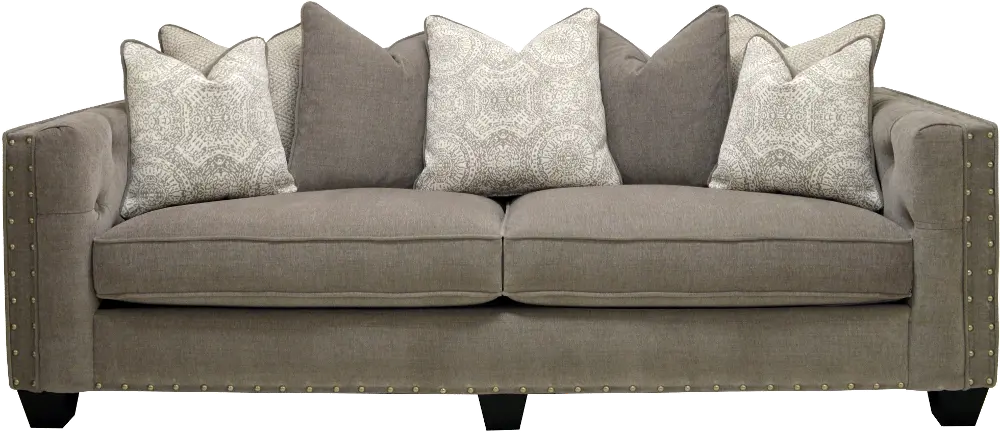 Traditional Gray Sofa - Caprice-1