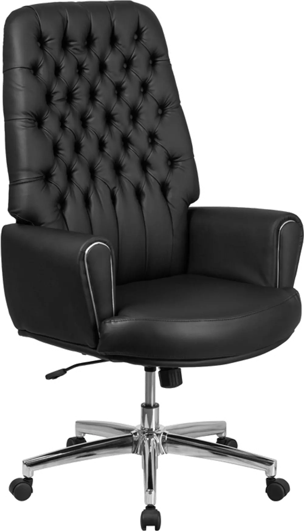 High Back Tufted Swivel Chair-1