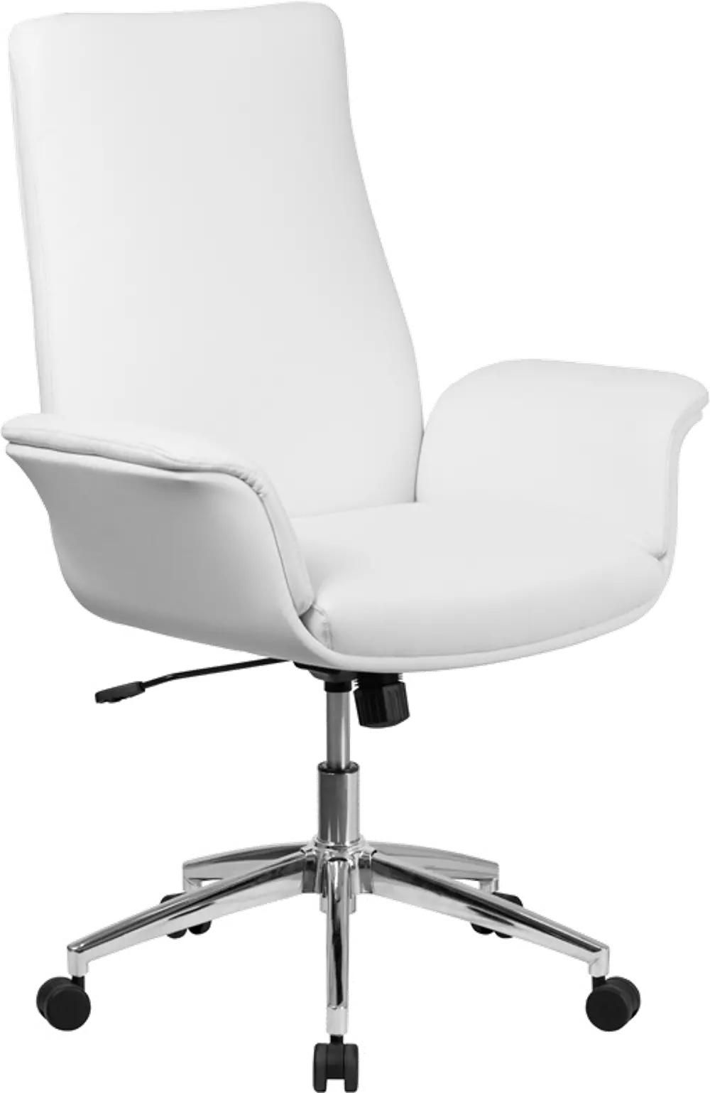 White Executive Contemporary Office Swivel Chair-1