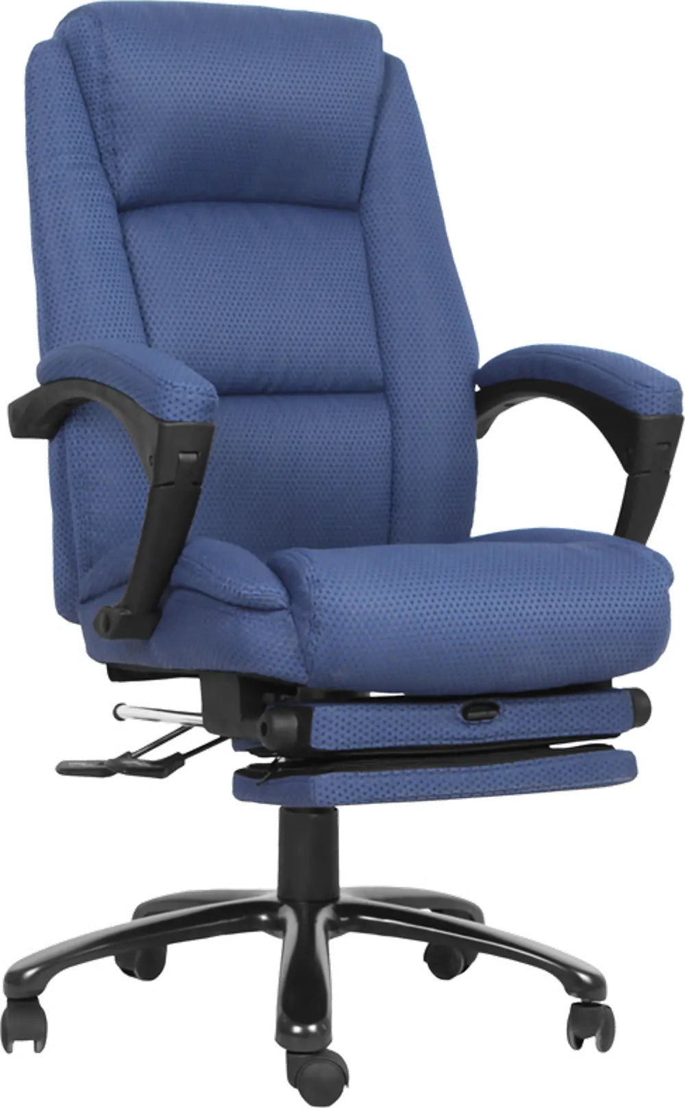 Blue Executive Reclining Swivel Office Chair-1