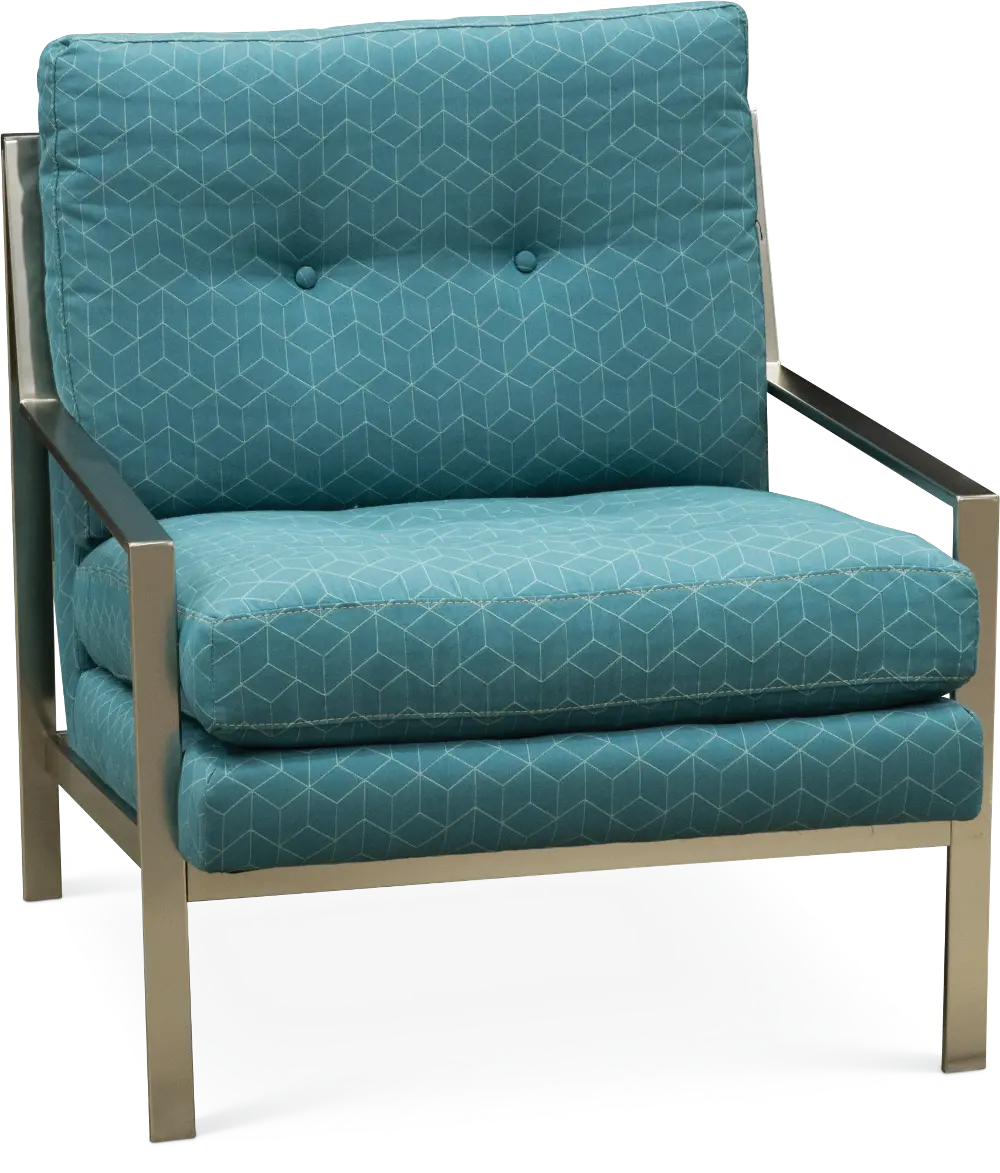 134-57 Modern Teal Metal Accent Chair - Cordoba -1
