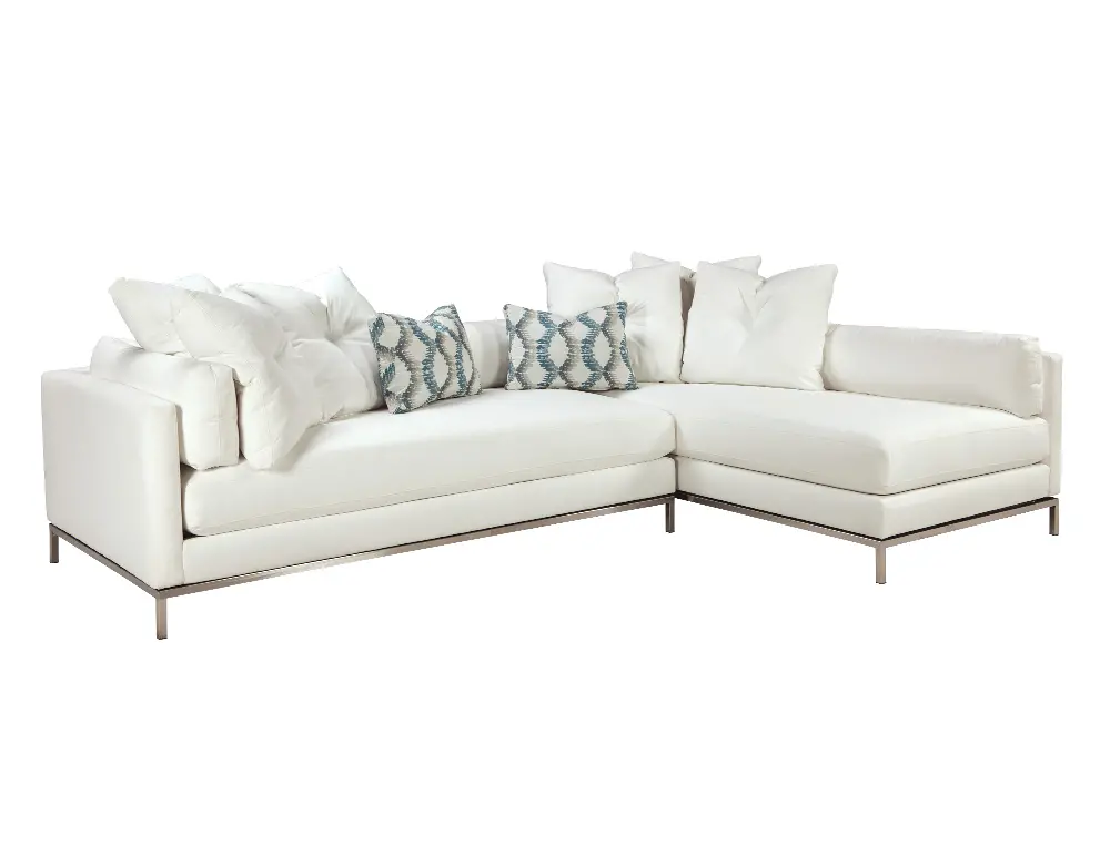 KIT Modern Pearl White 2 Piece LAF Sectional Sofa - Cordoba-1