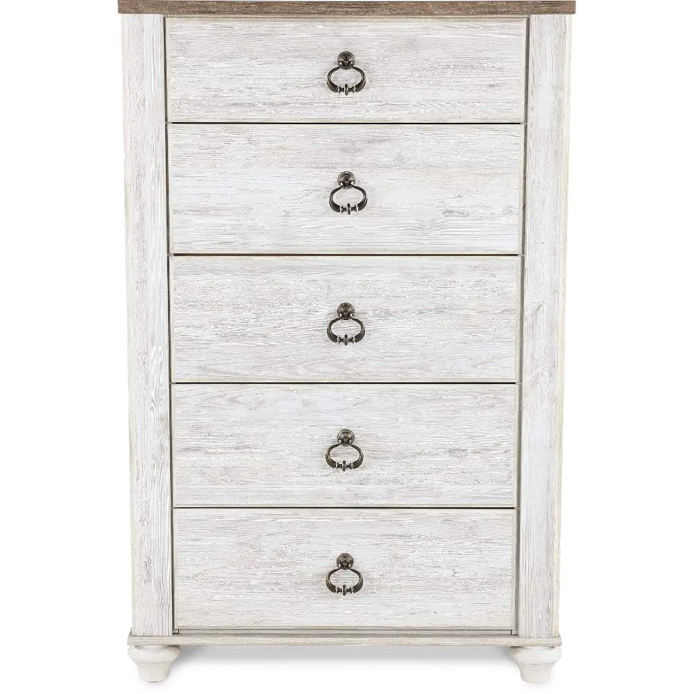 Millhaven Whitewash Chest of Drawers-1