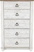 Millhaven Whitewash Chest of Drawers