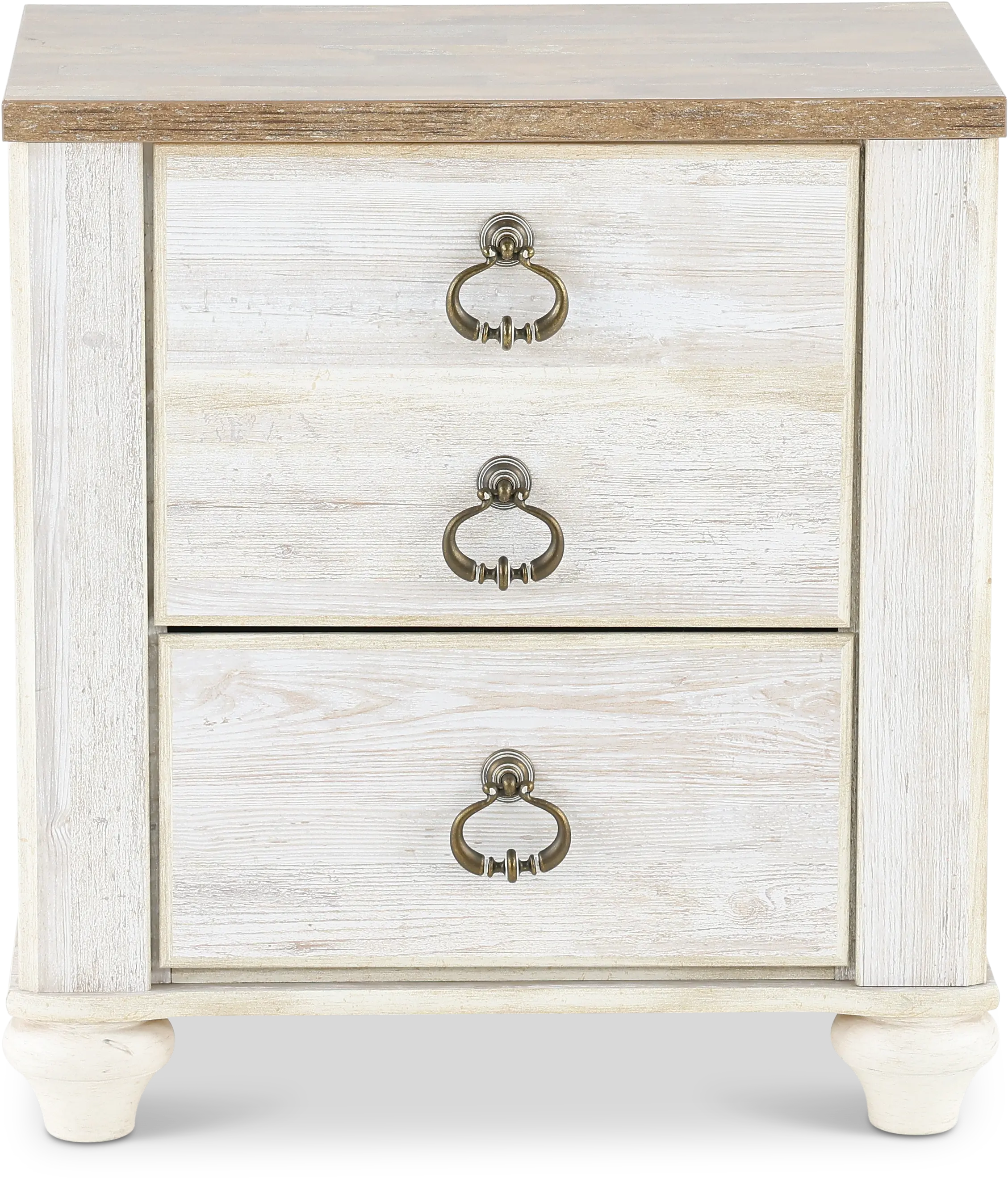 Millhaven Whitewash Nightstand