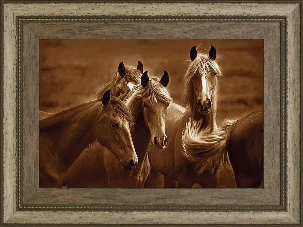 Bad Girls Horses Framed Wall Art-1