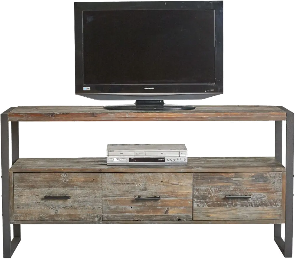 Antique Gray Rustic 60 Inch TV Stand - Brixton-1