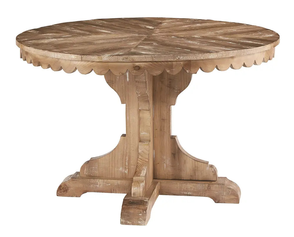 Magnolia Home Salvage Farmhouse Round Pedestal Table-1