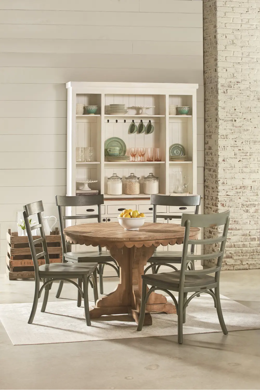Magnolia Home Furniture Salvage and Green 5 Piece Dining Set-1