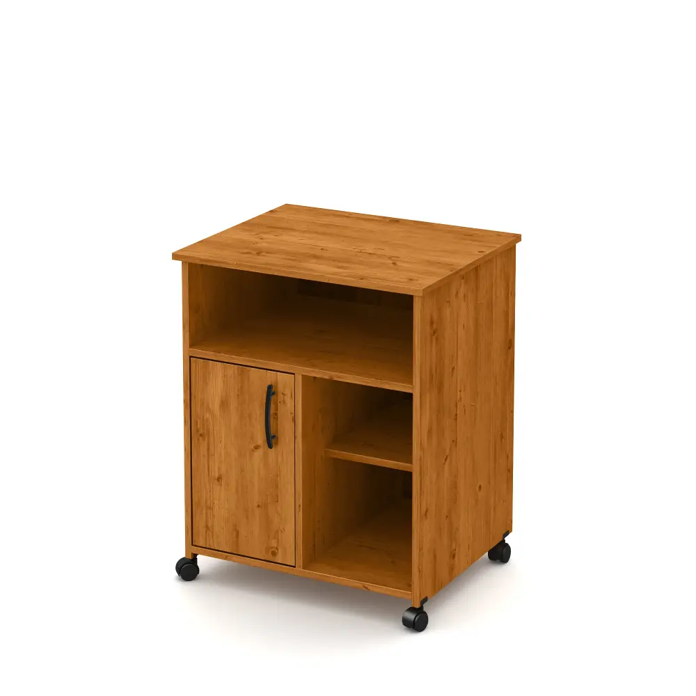 10706 Country Pine Microwave Cart - Axess-1