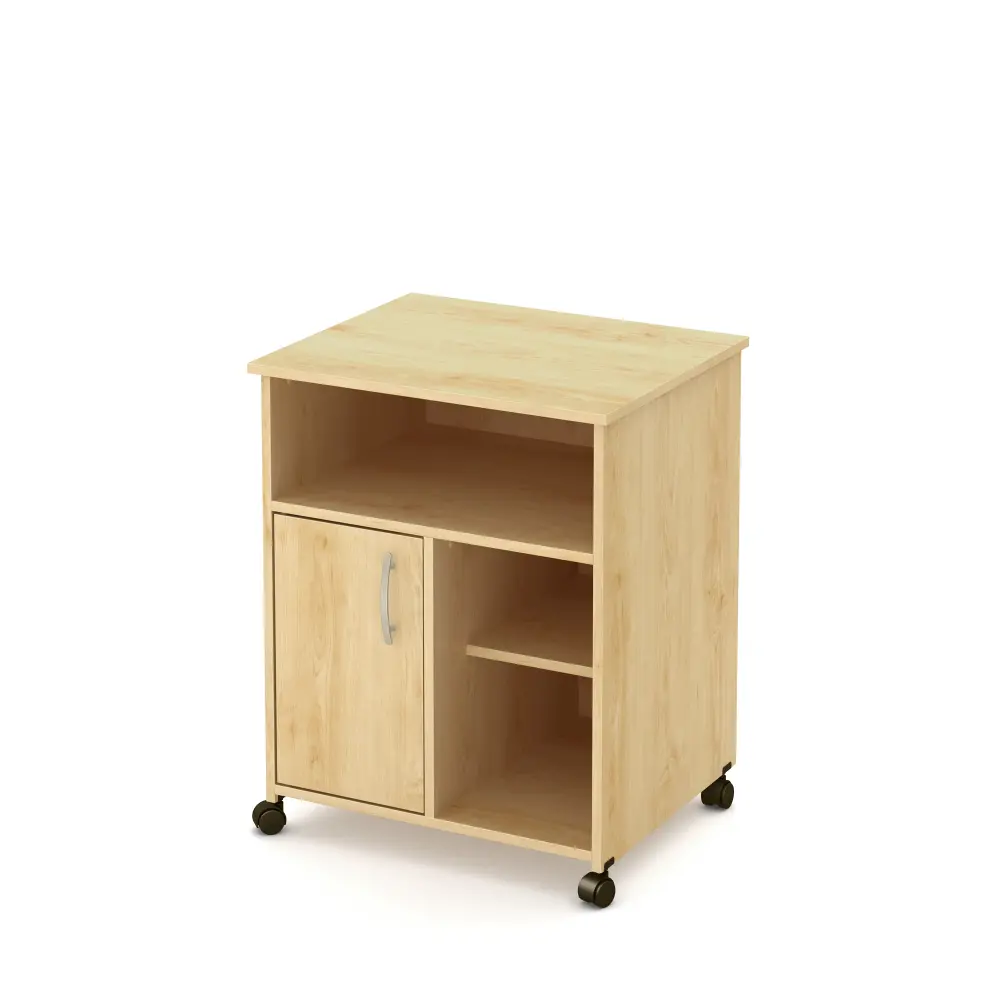 10708 Natural Maple Microwave Cart - Axess-1