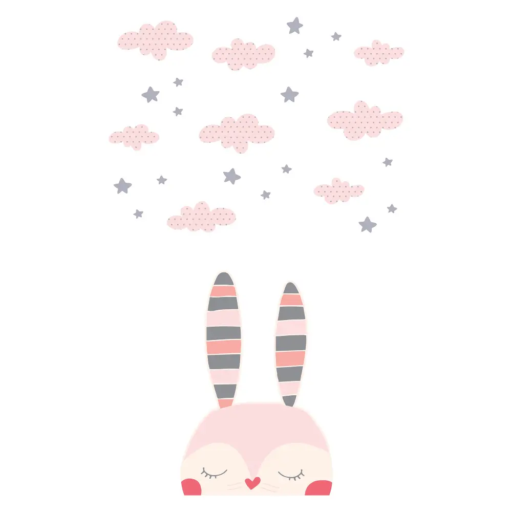 100102 Doudou the Rabbit Wall Decals - Dreamit -1