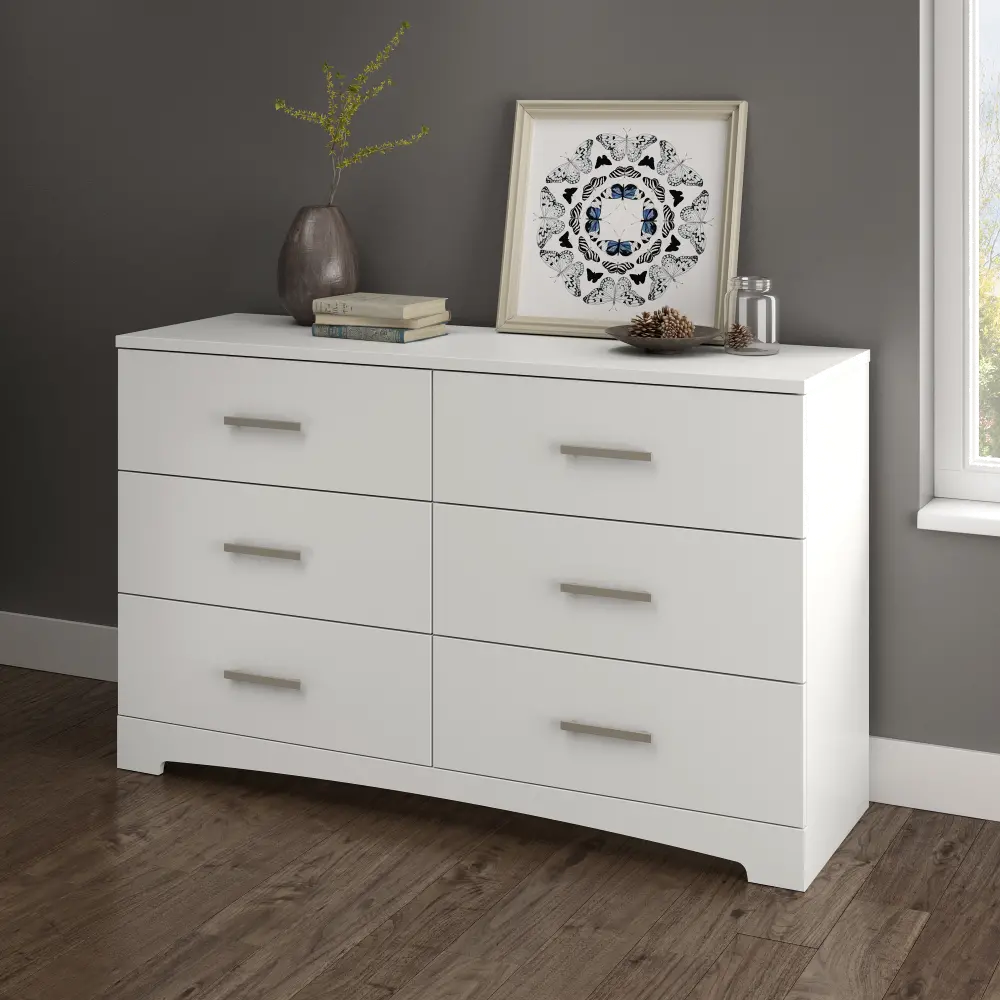 10450 Gramercy Pure White 6-Drawer Double Dresser - South Shore-1