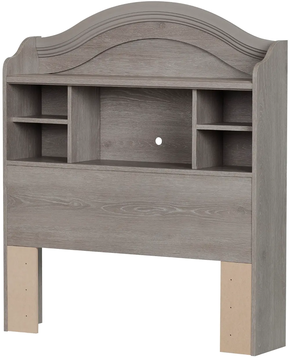 10596 Savannah Sand Oak Twin Bookcase Headboard-1