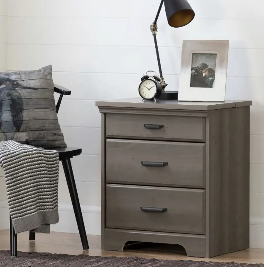10556 Versa Gray Maple Nightstand with Charging Station - South Shore-1