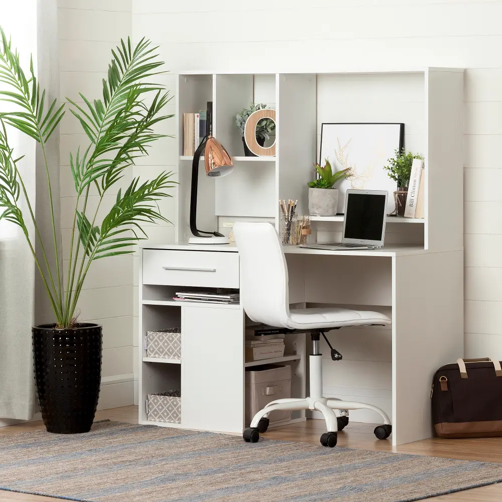 100209 Modern White Desk and Office Chair - Annexe-1