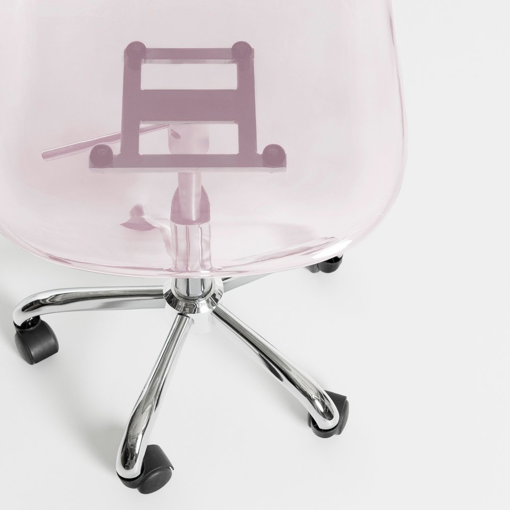 Clear Pink Acrylic Office Chair With Wheels Annexe Rc Willey Clear Pink Acrylic Office Chair With Wheels Annexe Rc Willey Furniture