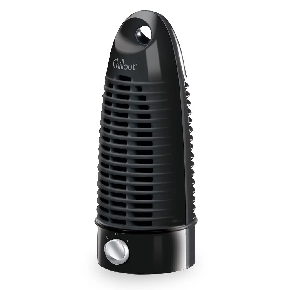 Black Two-Speed ChillOut Mini Tower Fan-1