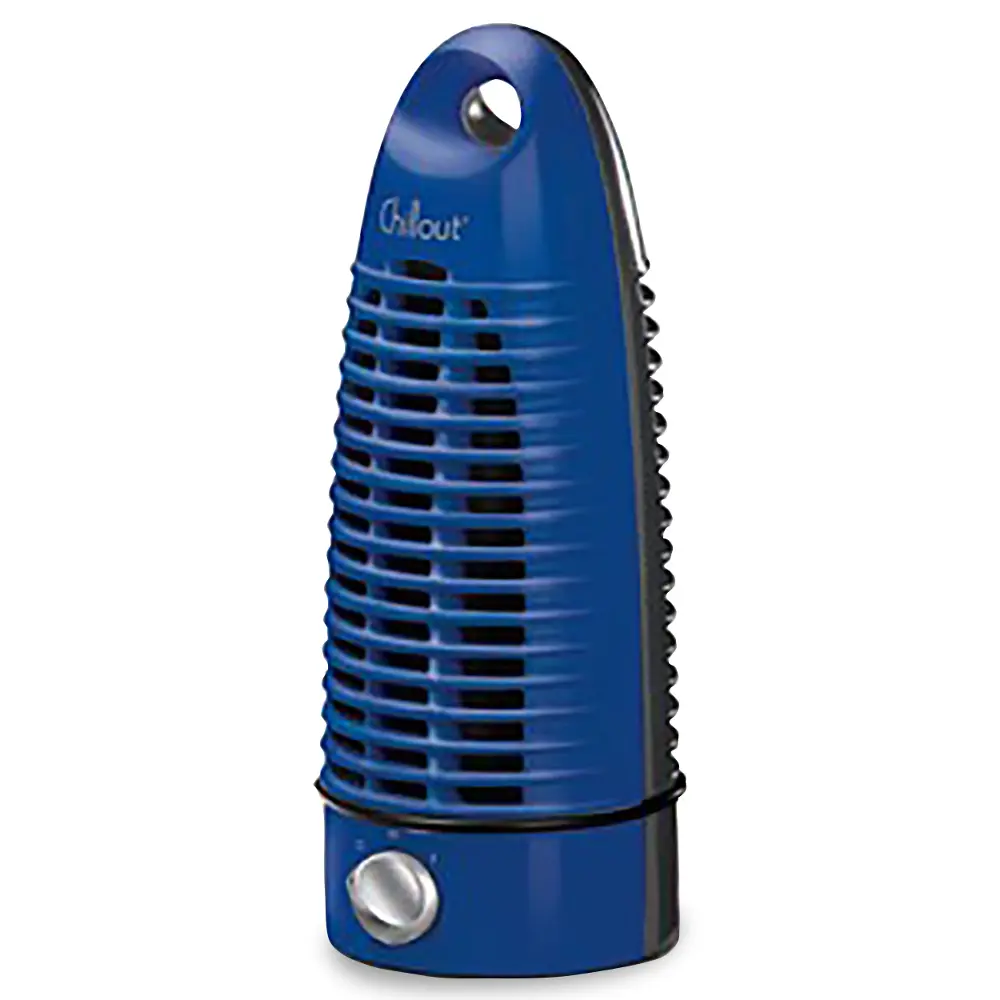 Blue Two-Speed ChillOut Mini Tower Fan-1