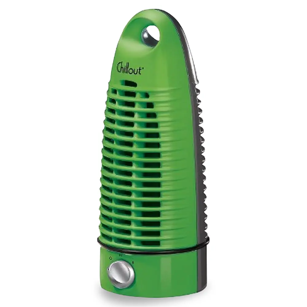 Green Two-Speed ChillOut Mini Tower Fan-1