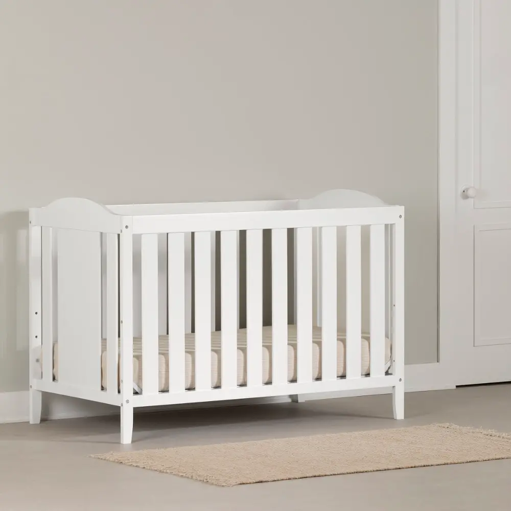 3580350 Angel White 2-in-1 Crib with Toddler Rail - South Shore-1