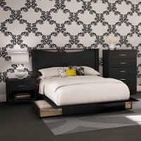 Black 4 Piece Full Size Bedroom Set Step One