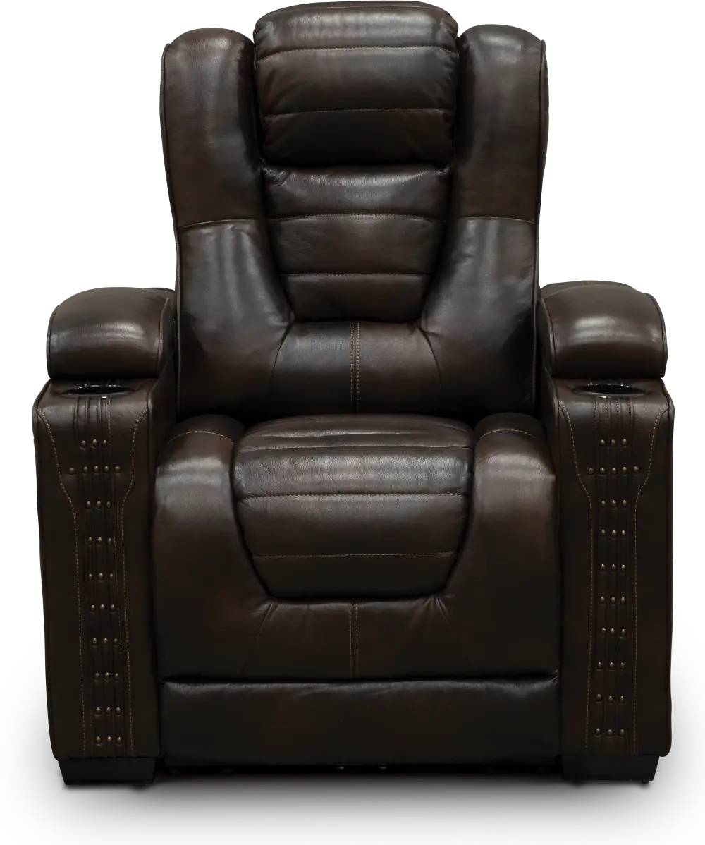 Mekong Brown Leather-Match Home Theater Power Recliner - Big-Chief-1