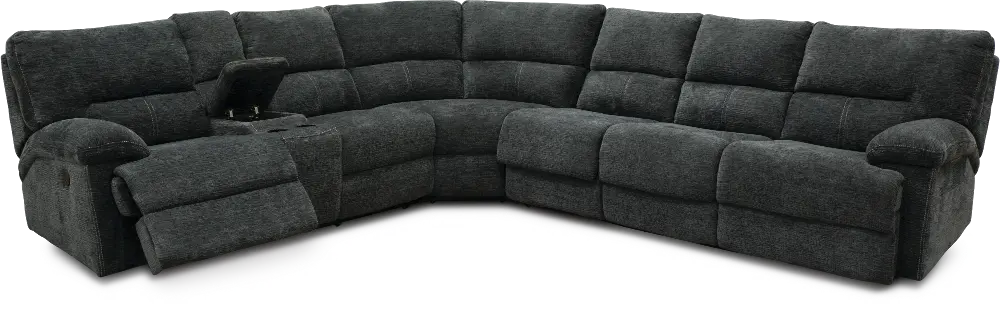 Charcoal Gray 3 Piece Power Reclining Sectional Sofa - Parker Valley-1