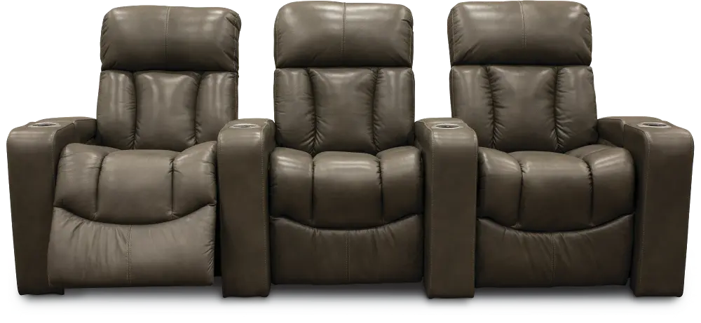 Alfresco Shadow Gray 3 Piece Power Home Theater Seating - Paragon-1