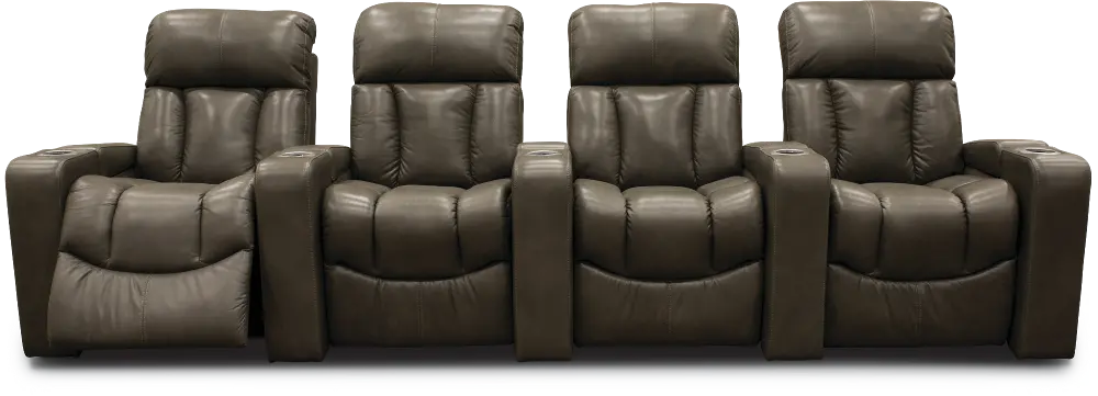 Alfresco Shadow Gray 4 Piece Power Home Theater Seating - Paragon-1