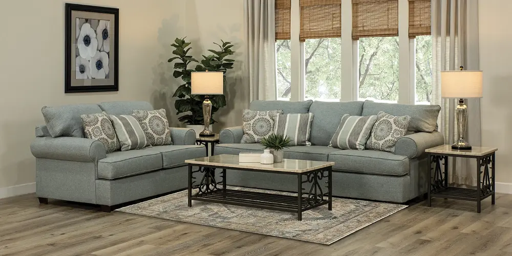 7PC/ALISON/MIST/SLTL Alison Blue-Gray 7-Piece Living Room Set-1