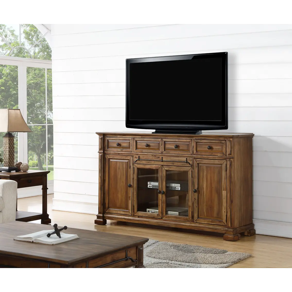 Barclay Rustic Brown 75  TV Stand-1