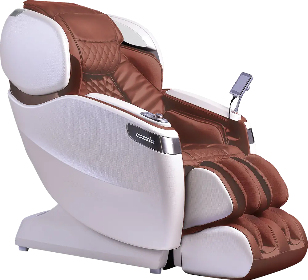3PC/710/MSG/CH/CAPPU Cappuccino Brown & Pearl White Wall Hugger Massage Chair - Vario-1