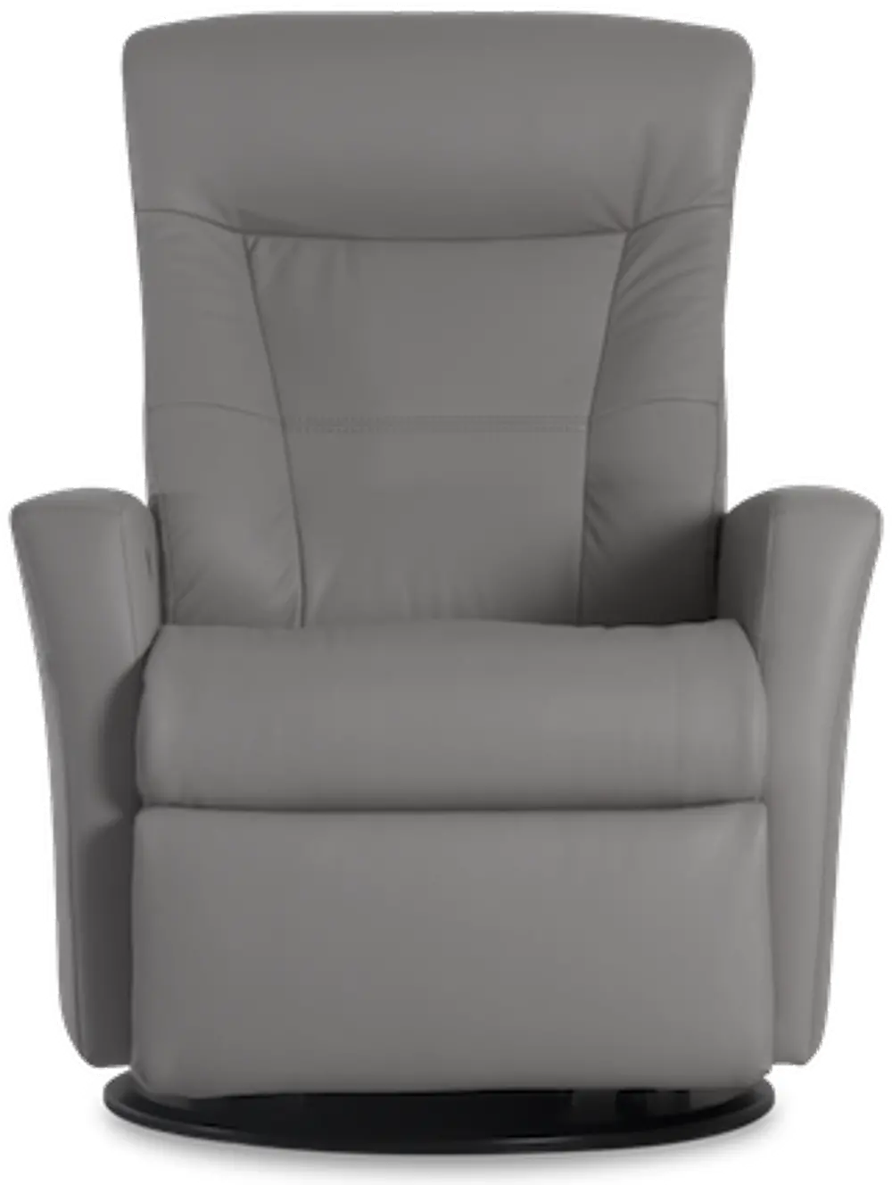 Grove Gray Leather Large Swivel Glider Power Recliner-1