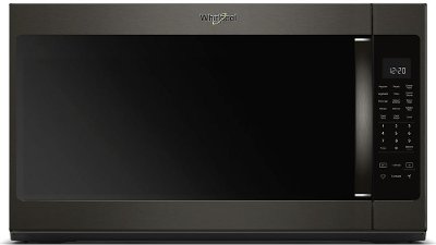 Whirlpool 30 Inch 2 1 Cu Ft Over The Range Microwave Black Wmh53521hv Whirlpool 30 Inch 2 1 Cu Ft Over The Range Microwave Black Stainless