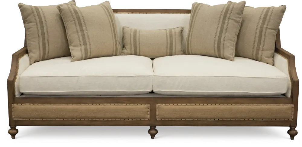 Magnolia Home Furniture Linen & Burlap Sofa - Foundation-1