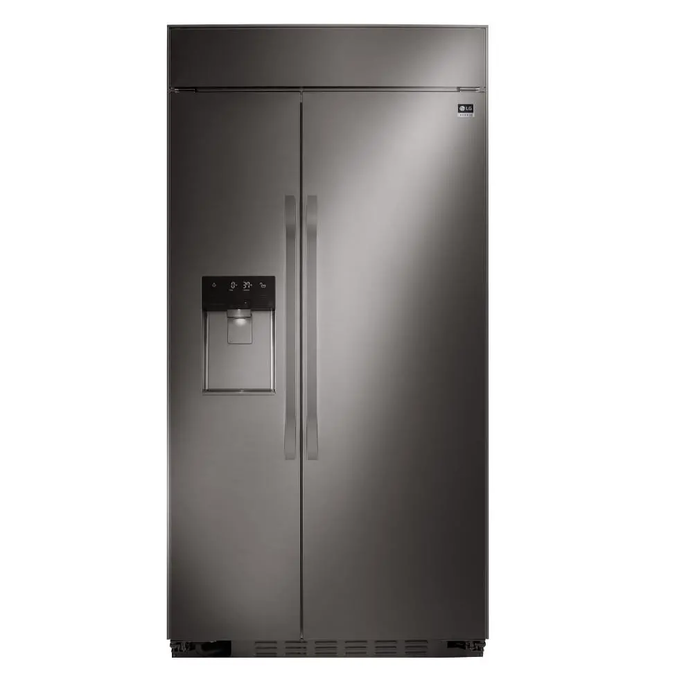 LSSB2696BD LG STUDIO Built In Side by Side Refrigerator - 25.6 cu. ft., 42 Inch Black Stainless Steel-1