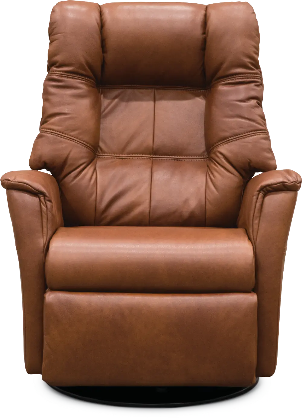 Boston Brown Leather Large Swivel Glider Power Recliner-1