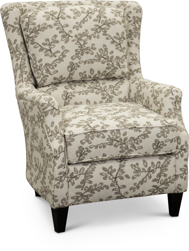 Neutral French-Inspired Wing Accent Chair - Loren