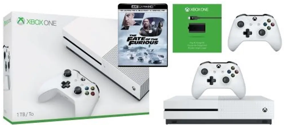 XB1S/1TB_4K_FURIOUS The Fate of the Furious 1TB Xbox One S Bundle - White-1