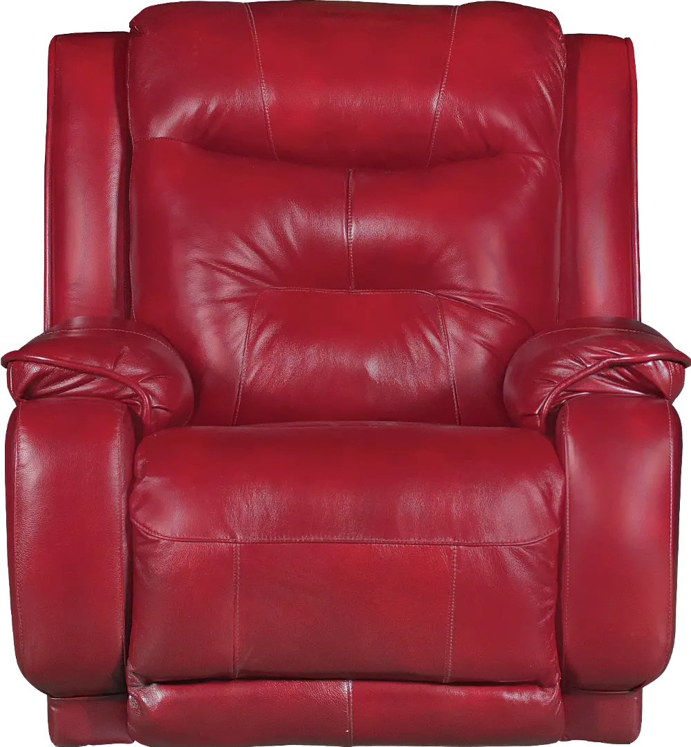 Marsala Red Leather-Match Reclining Power Lift Chair - Cresent-1