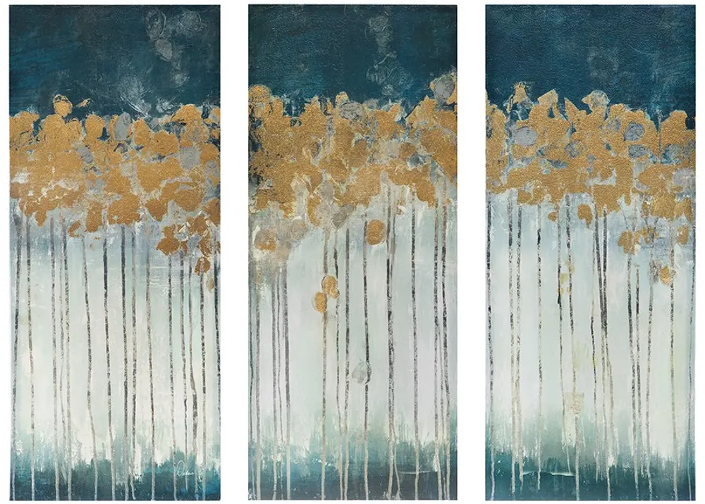 Midnight Forest Canvas Wall Art - Set of 3-1